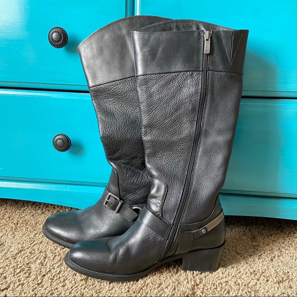 Vince Camuto black leather boots 8.5